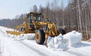 Грейдер в работе, Симферополь