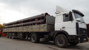 Длинномер в работе, Симферополь, Крым